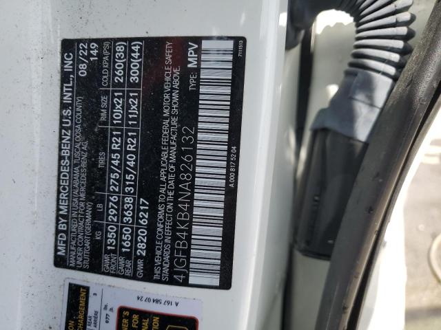 4JGFB4KB4NA826132 - 2022 MERCEDES-BENZ GLE 350 4MATIC WHITE photo 14