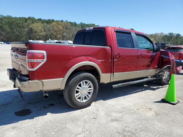 1FTFW1CT7DFC92429 - 2013 FORD F150 SUPERCREW RED photo 3
