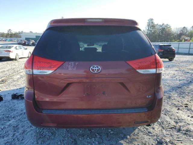 5TDKK3DC8BS004502 - 2011 TOYOTA SIENNA LE RED photo 6