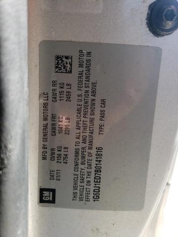 1G6DJ1ED7B0141816 - 2011 CADILLAC CTS PERFORMANCE COLLECTION Сріблястий фото 13