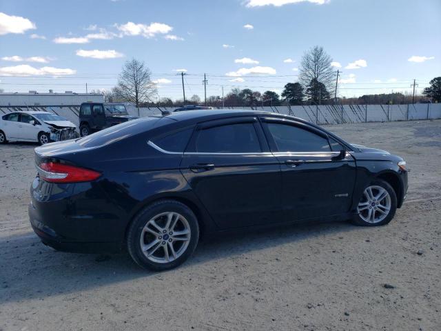 3FA6P0LU6JR149377 - 2018 FORD FUSION SE HYBRID BLACK photo 3