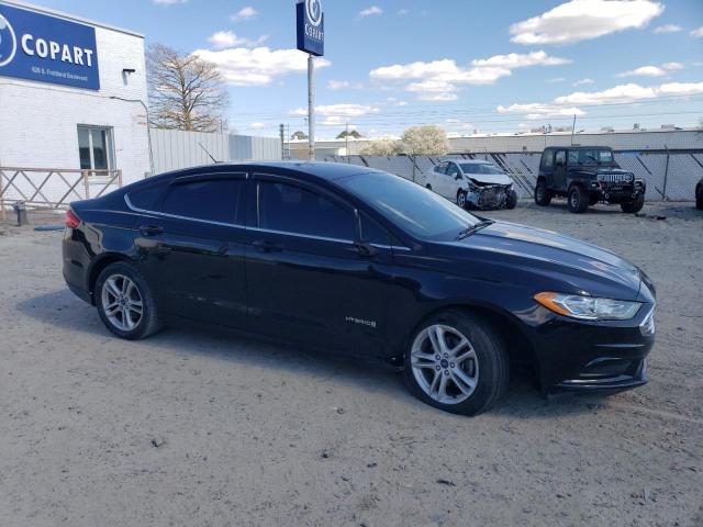 3FA6P0LU6JR149377 - 2018 FORD FUSION SE HYBRID BLACK photo 4