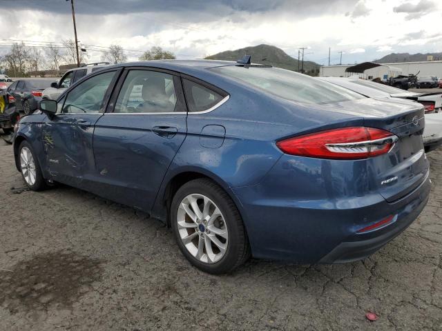 3FA6P0LU2KR237361 - 2019 FORD FUSION SE BLUE photo 2