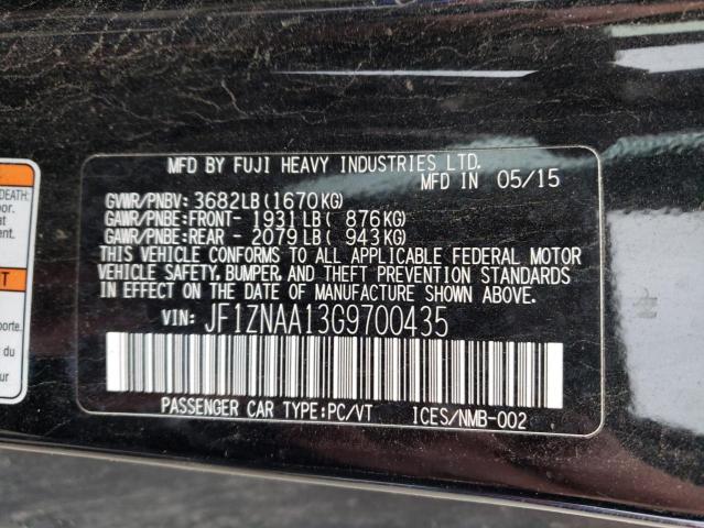 JF1ZNAA13G9700435 - 2016 TOYOTA SCION FR-S BLACK photo 12