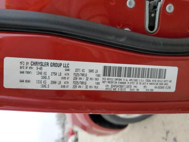 3D4PG4FB9AT116976 - 2010 DODGE JOURNEY SE RED photo 12