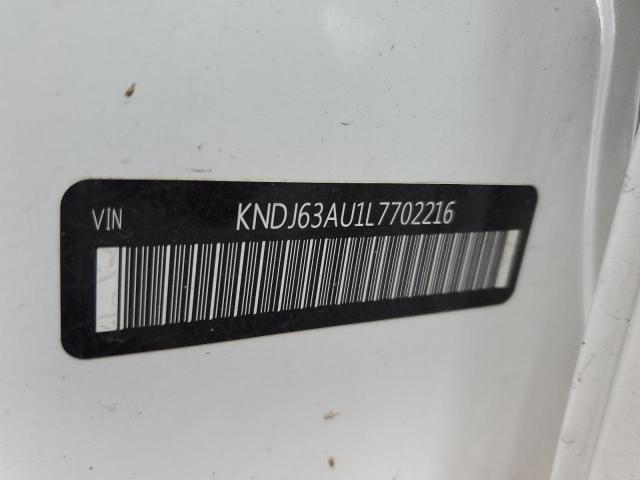 KNDJ63AU1L7702216 - 2020 KIA SOUL GT LINE WHITE photo 12