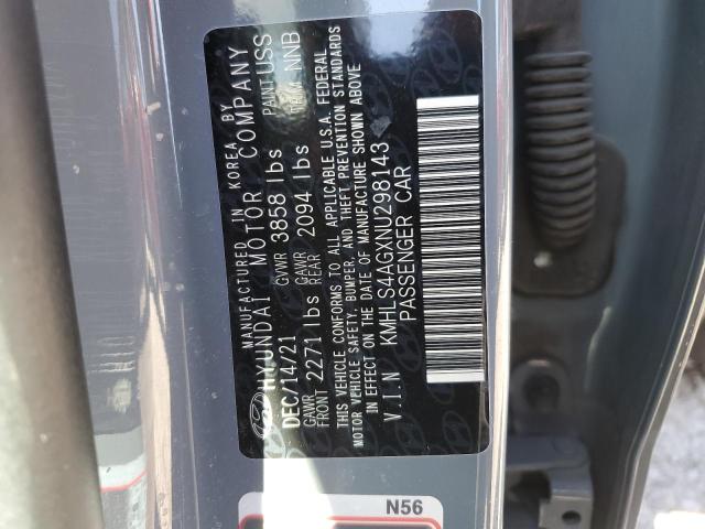 KMHLS4AGXNU298143 - 2022 HYUNDAI ELANTRA SEL GRAY photo 13