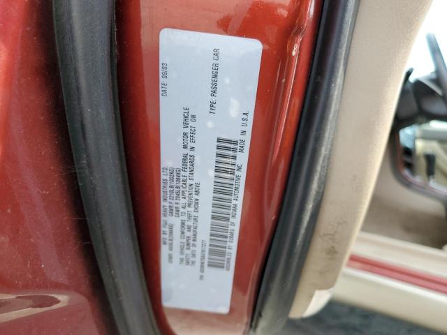 4S3BH675X47617277 - 2004 SUBARU LEGACY OUTBACK AWP 红色 照片 13