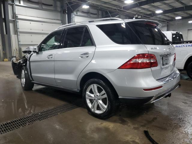 4JGDA5HBXEA324250 - 2014 MERCEDES-BENZ ML 350 4MATIC SILVER photo 2