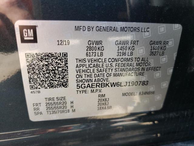 5GAERBKW6LJ190783 - 2020 BUICK ENCLAVE ESSENCE 黑色 照片 13