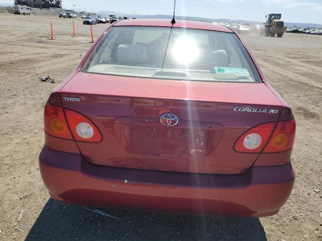 2T1BR32E84C316301 - 2004 TOYOTA COROLLA CE RED photo 6