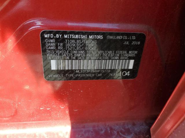 ML32F3FJ3JHF15110 - 2018 MITSUBISHI MIRAGE G4 ES Qırmızı foto 12