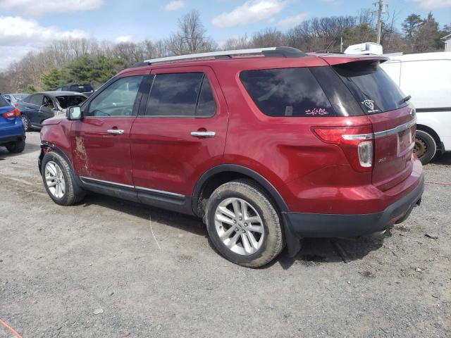 1FM5K8D85DGC13422 - 2013 FORD EXPLORER XLT RED photo 2