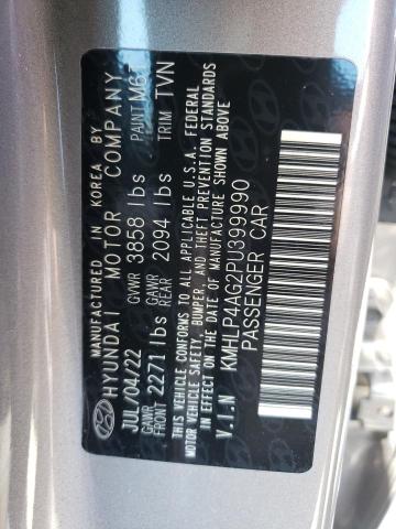 KMHLP4AG2PU399990 - 2023 HYUNDAI ELANTRA LIMITED GRAY photo 12