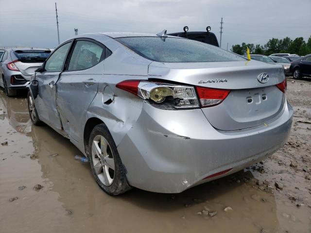 5NPDH4AEXDH213882 - 2013 HYUNDAI ELANTRA GLS SILVER photo 3