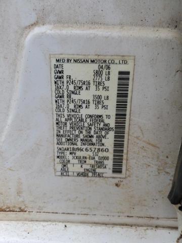 5N1AR18U96C657860 - 2006 NISSAN PATHFINDER LE თეთრი ფოტო 13