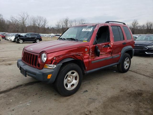 1J4GL48K46W241062 - 2006 JEEP LIBERTY SPORT RED photo 1