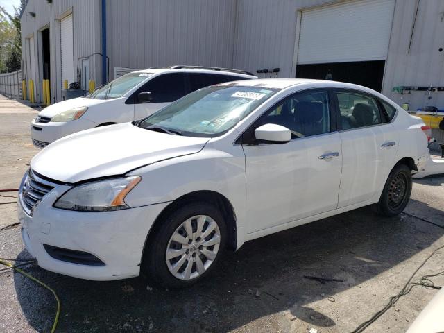 3N1AB7AP4FY322791 - 2015 NISSAN SENTRA S WHITE photo 1