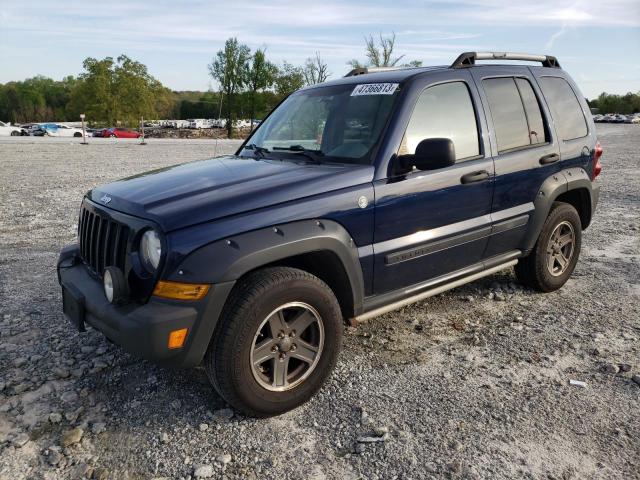 1J4GL38K66W117322 - 2006 JEEP LIBERTY RENEGADE BLUE photo 1