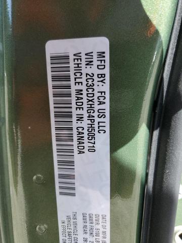 2C3CDXHG4PH505710 - 2023 DODGE CHARGER GT GREEN photo 12