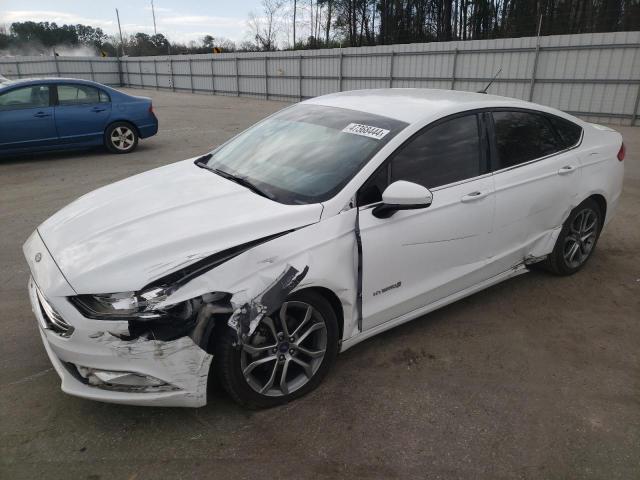 3FA6P0LU7HR295572 - 2017 FORD FUSION SE HYBRID WHITE photo 1