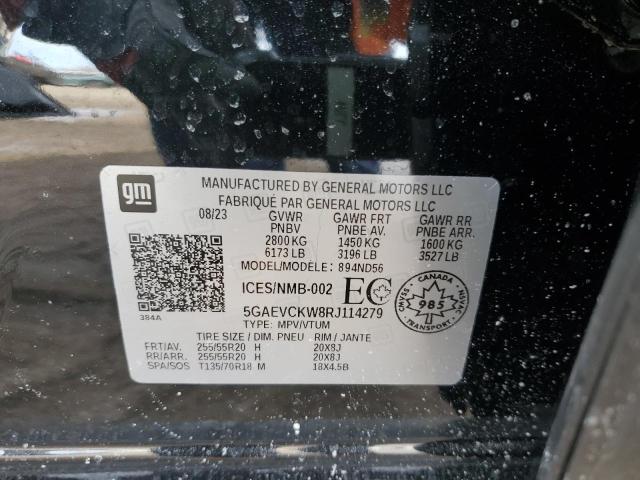 5GAEVCKW8RJ114279 - 2024 BUICK ENCLAVE AVENIR BLACK photo 13