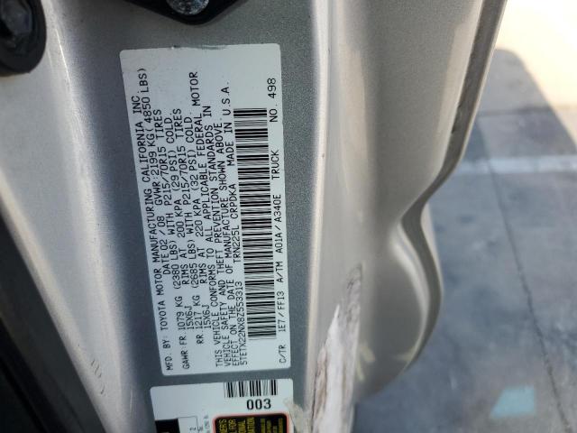 5TETX22NX8Z553313 - 2008 TOYOTA TACOMA ACCESS CAB SILVER photo 12