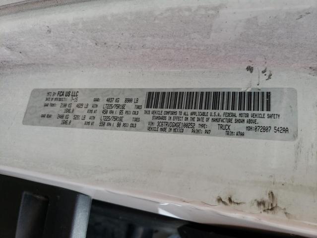 3C6TRVDGXGE100252 - 2016 RAM PROMASTER 2500 HIGH Ақ фото 13