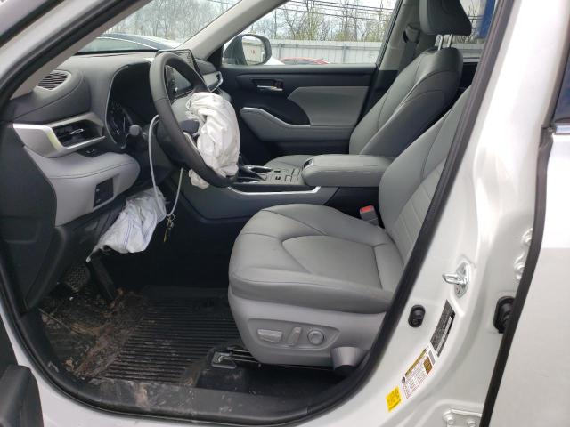 5TDGZRBH4NS589439 - 2022 TOYOTA HIGHLANDER XLE WHITE photo 7
