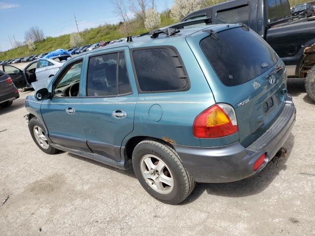 KM8SC73DX3U419294 - 2003 HYUNDAI SANTA FE GLS TURQUOISE photo 2