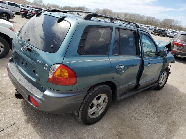 KM8SC73DX3U419294 - 2003 HYUNDAI SANTA FE GLS TURQUOISE photo 3