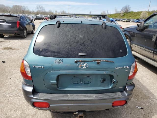 KM8SC73DX3U419294 - 2003 HYUNDAI SANTA FE GLS TURQUOISE photo 6