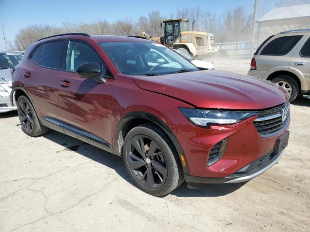 LRBFZPR40MD140075 - 2021 BUICK ENVISION ESSENCE Tünd qırmızı foto 4