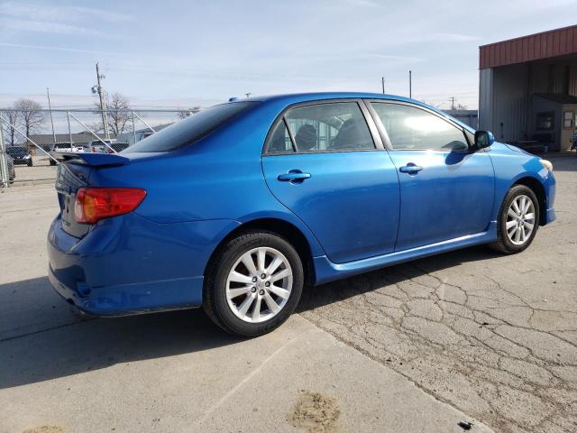 2T1BU4EE0AC483845 - 2010 TOYOTA COROLLA BASE BLUE photo 3