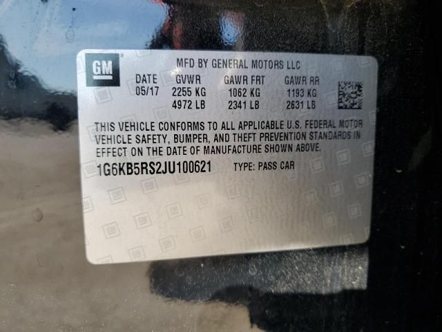 1G6KB5RS2JU100621 - 2018 CADILLAC CT6 BLACK photo 12