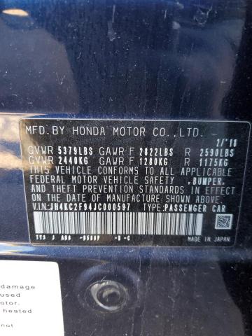 JH4KC2F94JC000597 - 2018 ACURA RLX SPORT HYBRID ADVANCE BLUE photo 12