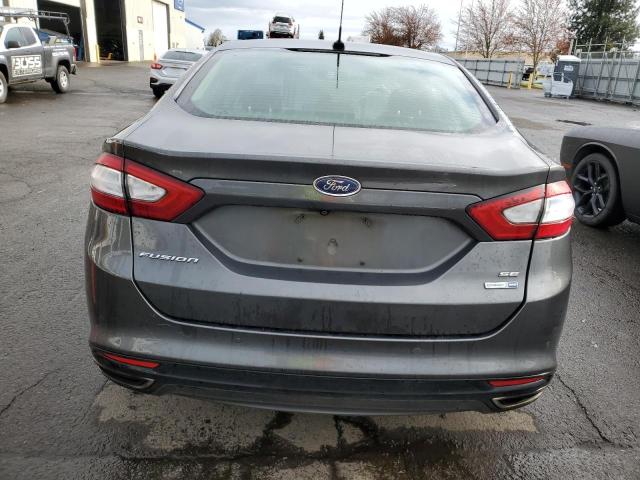 3FA6P0T96FR309664 - 2015 FORD FUSION SE GRAY photo 6