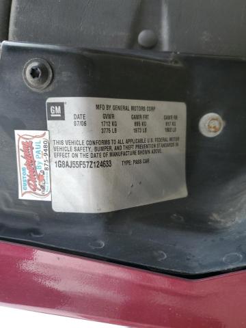 1G8AJ55F57Z124633 - 2007 SATURN ION LEVEL 2 Qırmızı foto 12