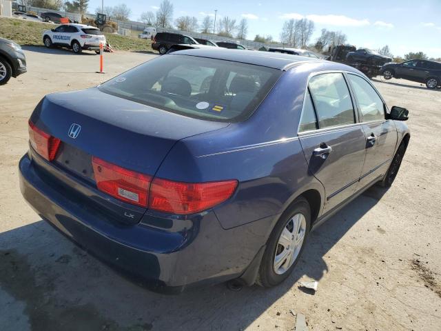 1HGCM56495A021005 - 2005 HONDA ACCORD LX BLUE photo 3