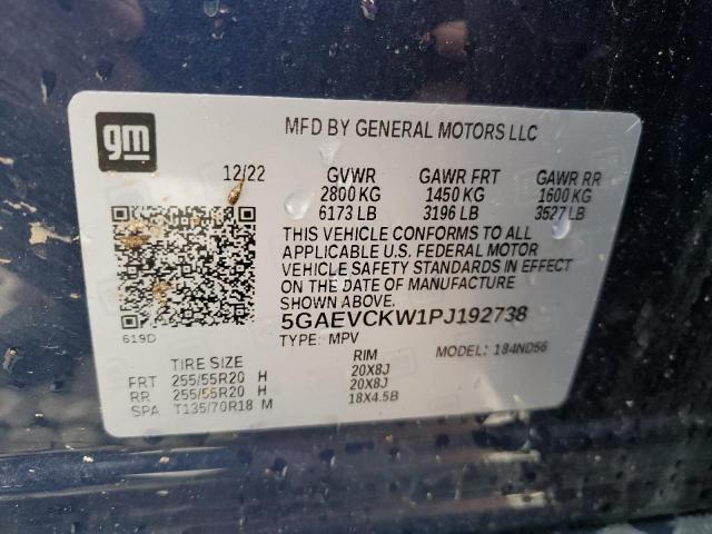 5GAEVCKW1PJ192738 - 2023 BUICK ENCLAVE AVENIR ლურჯი ფოტო 13