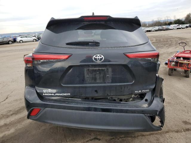 5TDGZRBH1MS152156 - 2021 TOYOTA HIGHLANDER XLE BLACK photo 6