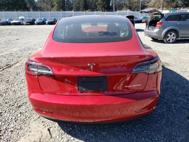 5YJ3E1EB7PF692378 - 2023 TESLA MODEL 3 RED photo 6