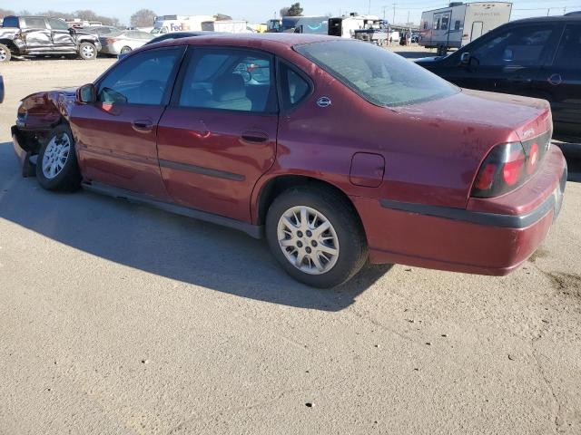 2G1WF52E659266997 - 2005 CHEVROLET IMPALA MAROON photo 2