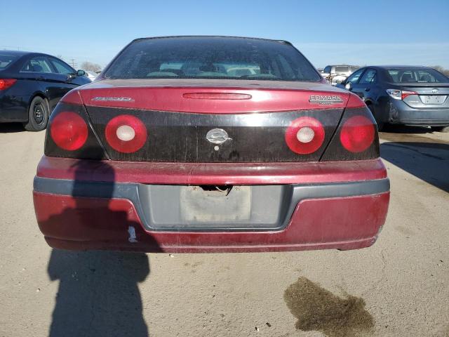 2G1WF52E659266997 - 2005 CHEVROLET IMPALA MAROON photo 6