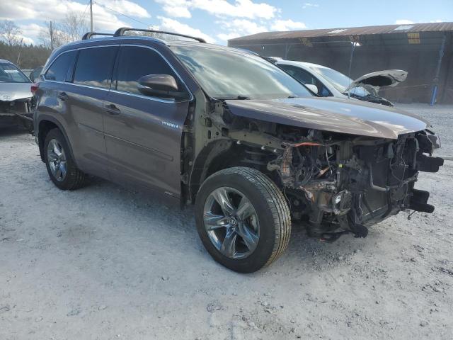 5TDDGRFH5HS028772 - 2017 TOYOTA HIGHLANDER HYBRID LIMITED BROWN photo 4