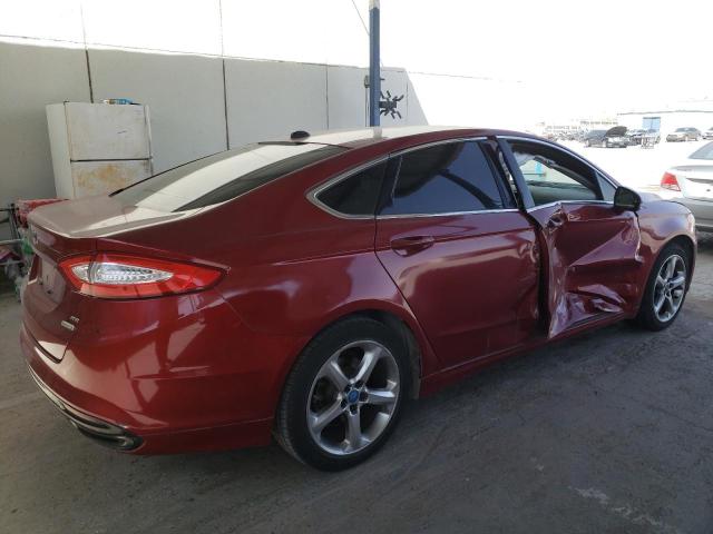 3FA6P0H92DR385730 - 2013 FORD FUSION SE RED photo 3