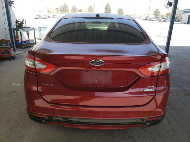 3FA6P0H92DR385730 - 2013 FORD FUSION SE RED photo 6