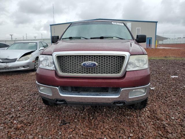 1FTPW14564KA06159 - 2004 FORD F150 SUPERCREW BURGUNDY photo 5