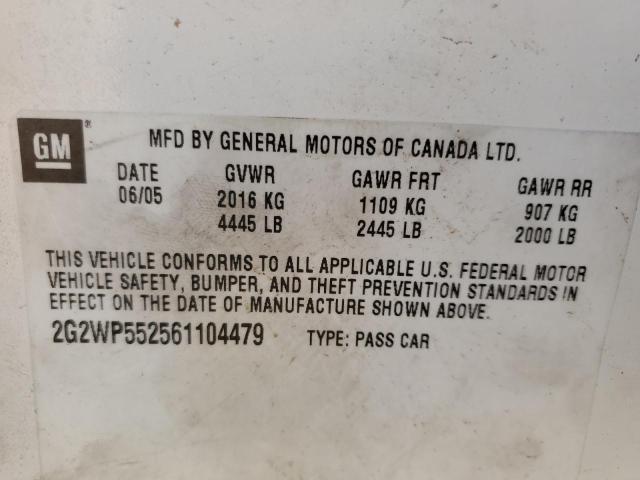 2G2WP552561104479 - 2006 PONTIAC GRAND PRIX 白色 照片 12