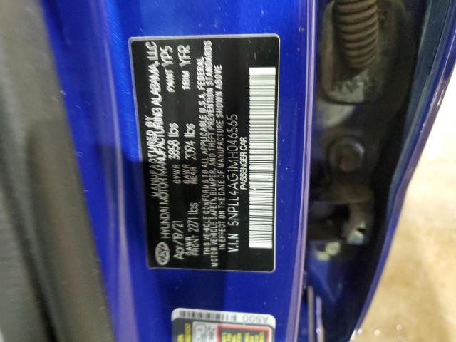 5NPLL4AG1MH046565 - 2021 HYUNDAI ELANTRA SE BLUE photo 13